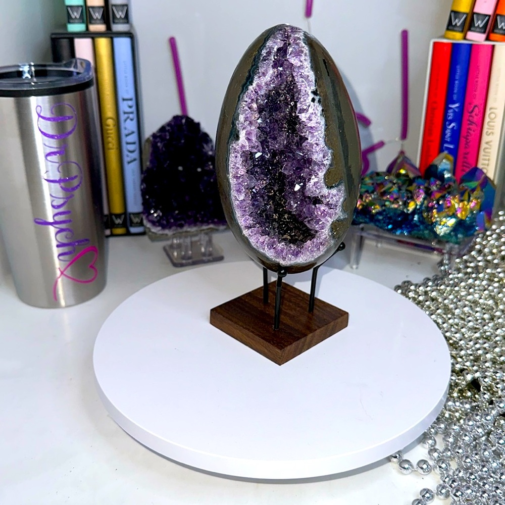 Amethyst Raw Freeform Egg Dinosaur  - DRZDINOAMYEGG-001 140MM